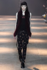 Model on the catwalk