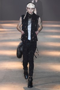 Model on the catwalk
