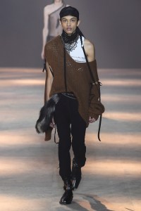 Model on the catwalk