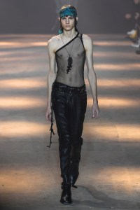 Model on the catwalk