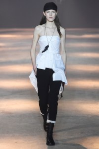 Model on the catwalk