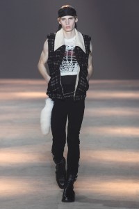 Model on the catwalk