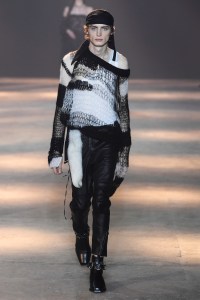 Model on the catwalk