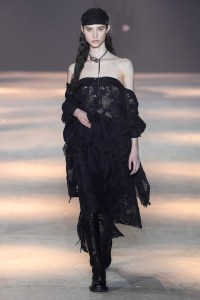 Model on the catwalk