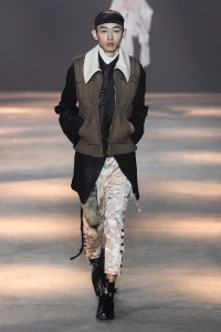 Model on the catwalk