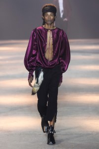 Model on the catwalk