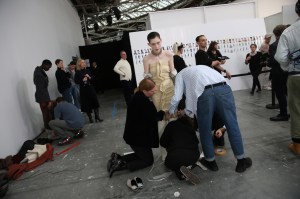 Backstage at Acne Studios RTW Fall 2019