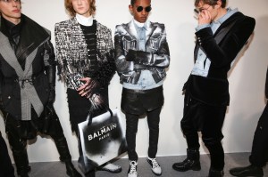 Backstage at Balmain men's fall 2019