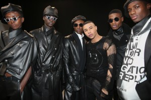 Backstage at Balmain men's fall 2019