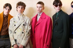 Backstage at Berluti men's fall 2019