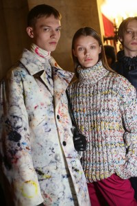 Backstage at Berluti men's fall 2019