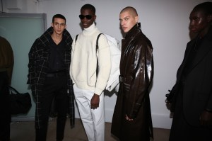 Backstage at Cerruti men's fall 2019