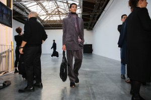 Backstage at Cerruti men's fall 2019