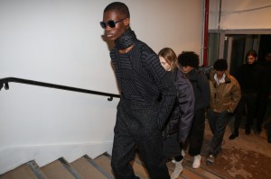 Backstage at Cerruti men's fall 2019