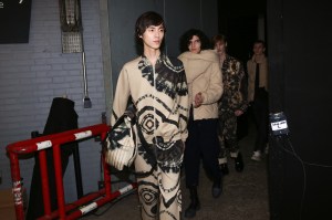Backstage at Dries Van Noten men's fall 2019