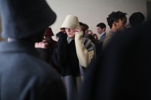 Backstage at jil Sander Men's Fall 2019