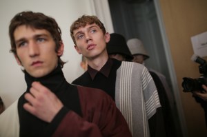 Backstage at jil Sander Men's Fall 2019