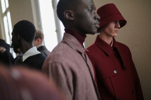 Backstage at jil Sander Men's Fall 2019