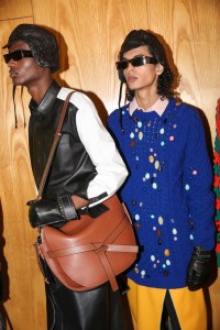 Backstage at Loewe men's fall 2019