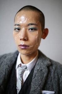 Backstage at Thom Browne men's fall 2019