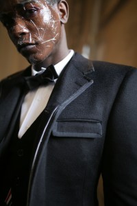 Backstage at Thom Browne men's fall 2019