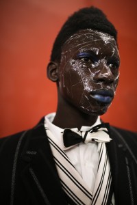 Backstage at Thom Browne men's fall 2019