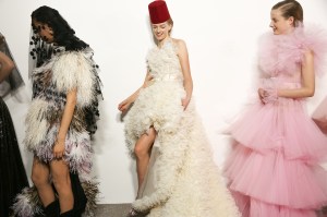 Backstage at Giambattista Valli Couture Spring 2019