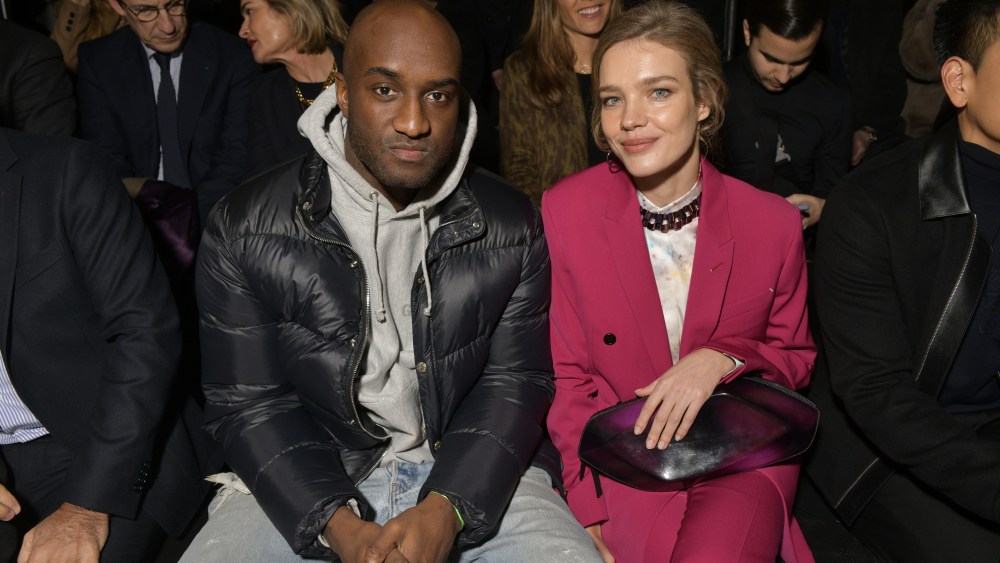 Virgil Abloh and Natalia Vodianova at the Berluti fall 2019 show