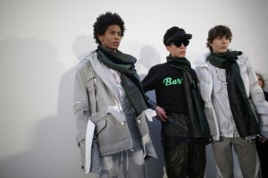 Backstage at Sacai Men's Fall 2019