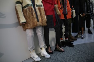 Backstage at Sacai Men's Fall 2019