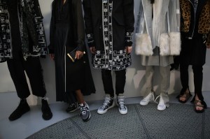 Backstage at Sacai Men's Fall 2019