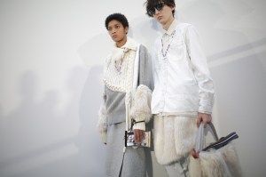 Backstage at Sacai Men's Fall 2019
