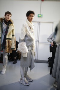 Backstage at Sacai Men's Fall 2019