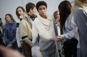 Backstage at Sacai Men's Fall 2019