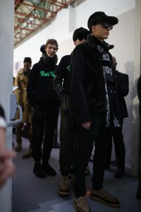 Backstage at Sacai Men's Fall 2019