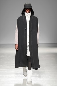 Model on the catwalk