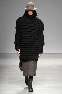 Model on the catwalk