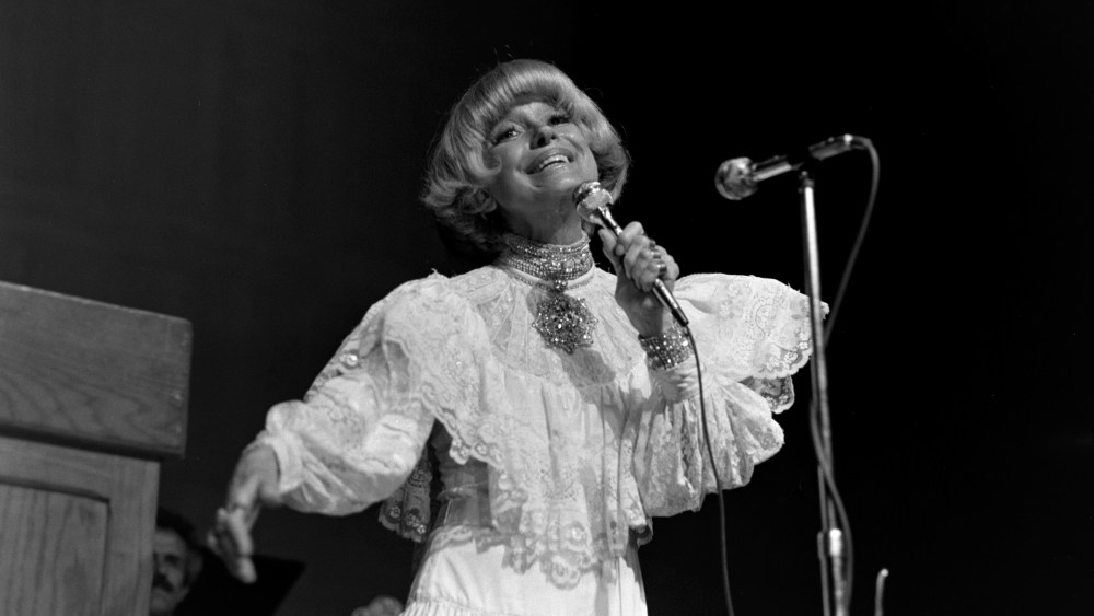 Carol Channing at the reception celebrating the renovation of the Lyndon Baines Johnson Library, 1982.