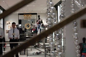 The scene at the Chanel flagship.