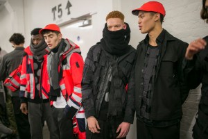 Backstage at Christopher Raeburn Men's Fall 2019