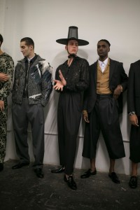 Backstage at Edward Crutchley Men's Fall 2019
