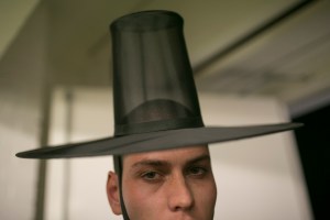 Backstage at Edward Crutchley Men's Fall 2019
