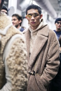 Backstage at Emporio Armani Men's Fall 2019