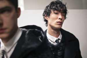 Backstage at Emporio Armani Men's Fall 2019