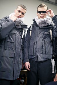 Backstage at Emporio Armani Men's Fall 2019