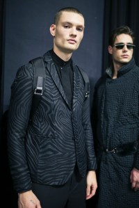 Backstage at Emporio Armani Men's Fall 2019