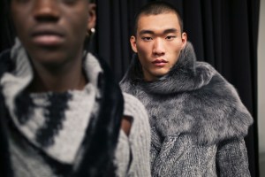 Backstage at Emporio Armani Men's Fall 2019