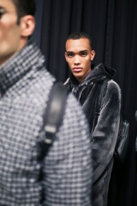 Backstage at Emporio Armani Men's Fall 2019