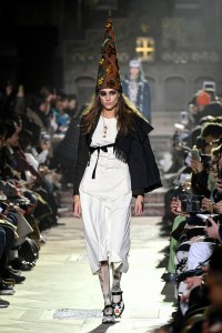 Model on the catwalk