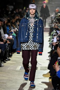 Model on the catwalk